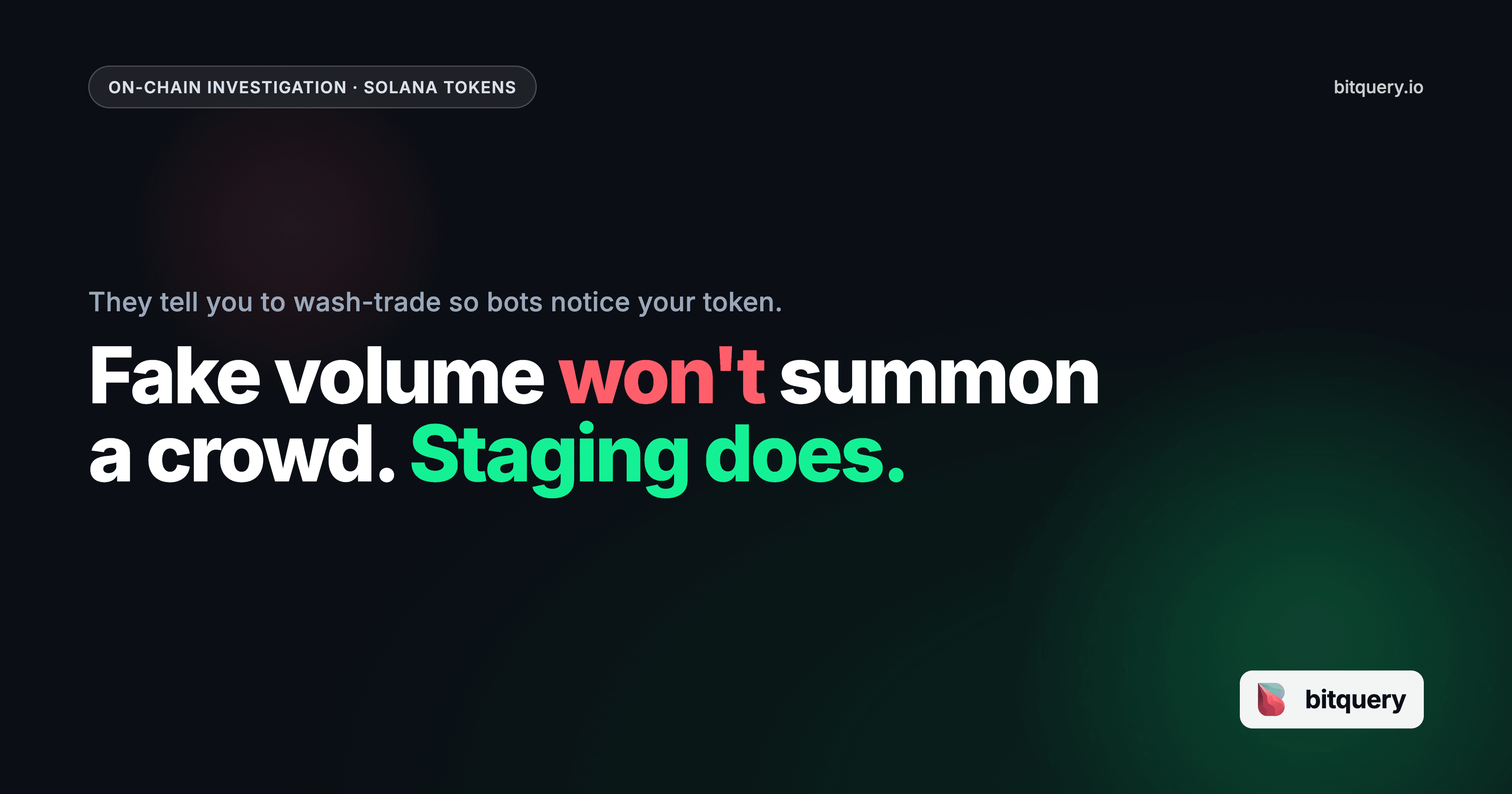 Cover Image for Is wash trading a good way to get bots to trade your token? We found a better idea.