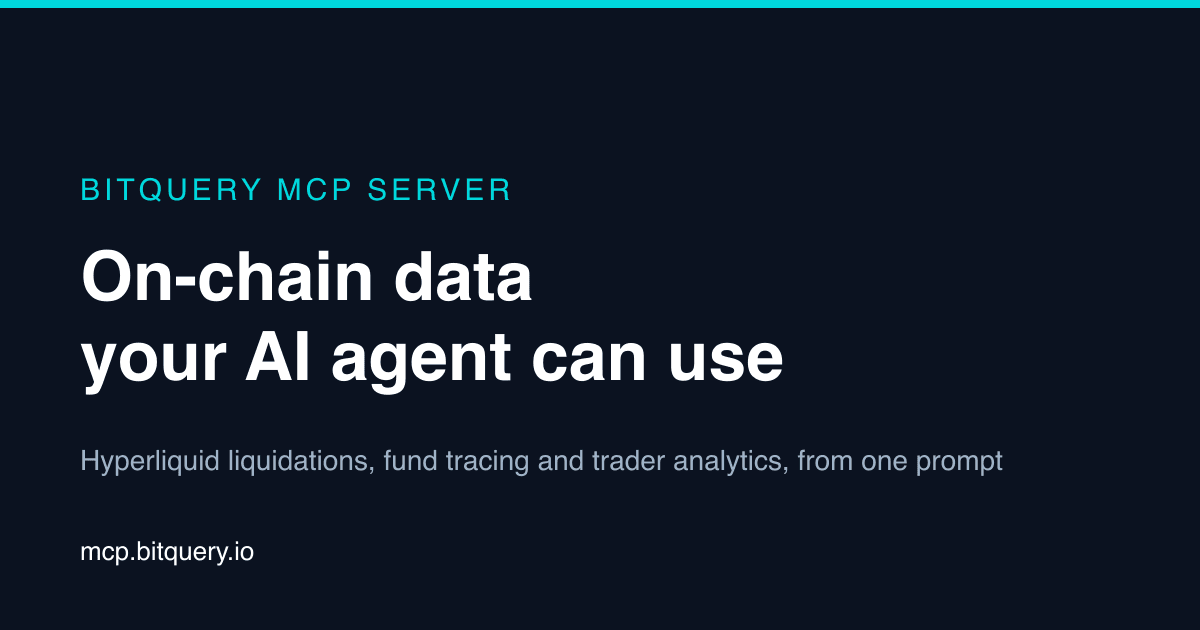 Cover Image for Bitquery MCP Server for AI Agents: On-Chain Data Your AI Can Actually Use