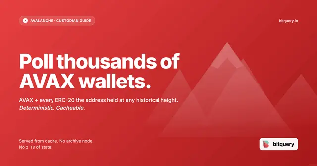 Cover Image for Polling Avalanche Wallet Balances at Scale: A Guide for Custodians